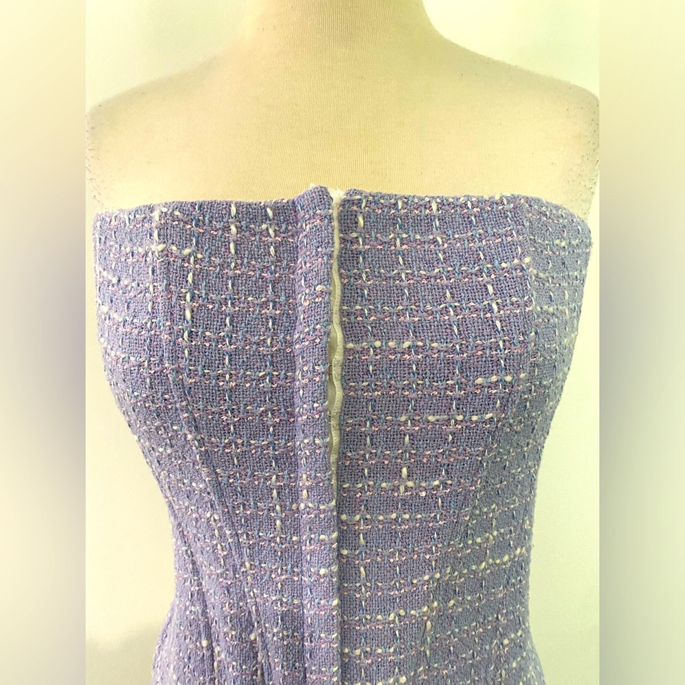 ZARA Gingham Corset Top with Hook/Eye Closure - Size XL - NEW - Picture 3 of 5